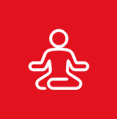icône d'une personne en position yoga - Saines habitudes de vie